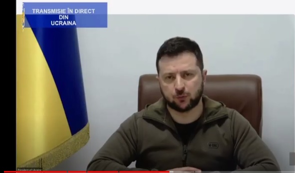 [VIDEO] Președintele Ucrainei, Volodimir Zelenski, discurs în plenul Parlamentului