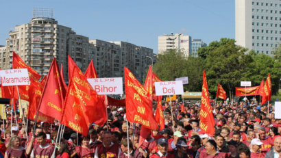 Sindicaliştii din cadrul Poştei Române organizează un miting de protest în faţa Guvernului