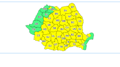 Meteorologii anunţă vijelii în cea mai mare parte a ţării până sâmbătă dimineaţă 