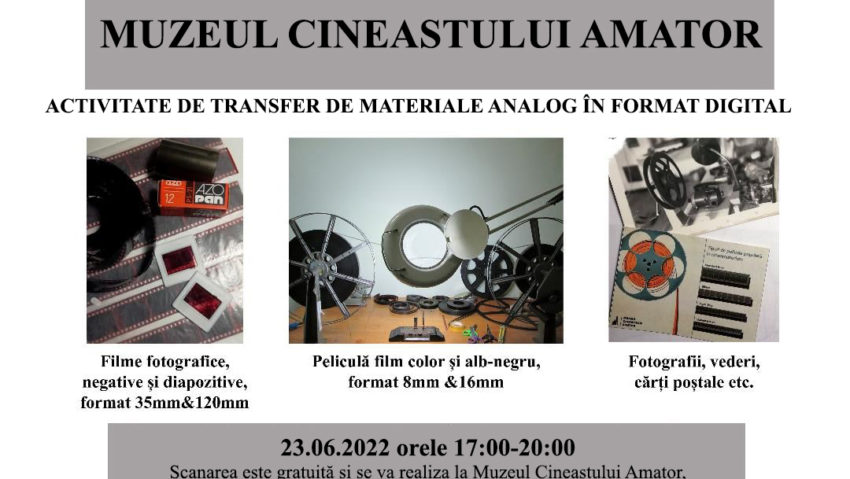 Sesiune de digitalizare la Muzeul Cineastului Amator