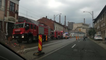 Incendiu pe strada Traian Lalescu din Reşiţa