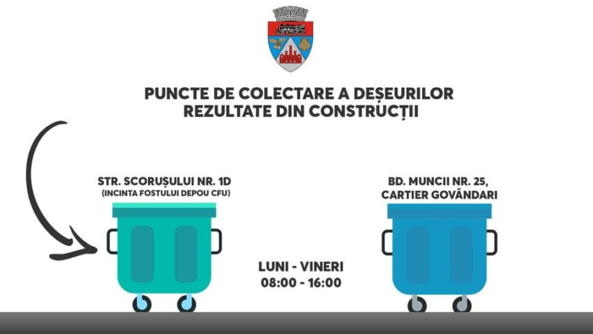 Se prelungeşte programul de funcţionare al punctelor de colectare a deşeurilor voluminoase din Reşiţa