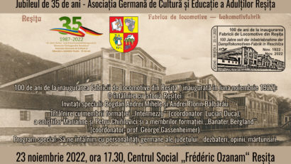 Trei decenii şi jumătate de cultură germană la Reşiţa, marcaţi festiv de asociaţia promovatoare