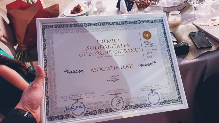 Asociația LOGS, premiată la Gala Excelenței Bănățene