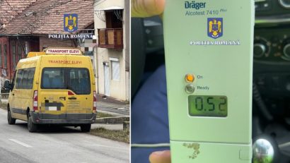 Şofer din Bocşa, prins băut la volanul unui microbuz şcolar