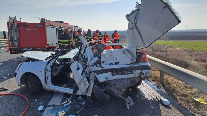 Grav accident rutier produs pe A1, la limita dintre Timiș și Arad