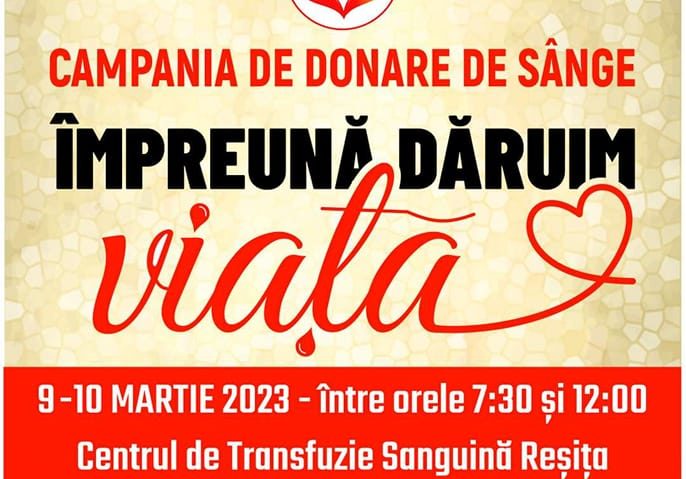 [AUDIO]”Împreună dăruim viaţă” – O nouă campanie de donare de sânge se va desfăşura la Reşiţa, Caransebeş, Timişoara şi Arad