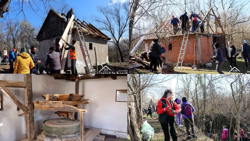 [AUDIO-FOTO] Încă două mori din Banatul Montan au fost renovate de către voluntarii Asociației Acasă în Banat