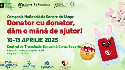 Campania „Donator cu donator, dăm o mână de ajutor” a ajuns la Reşiţa