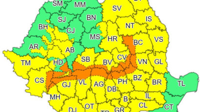Codul portocaliu de ninsori abundente a fost prelungit până miercuri