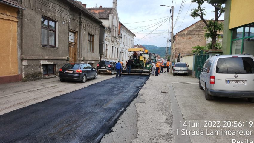 Trafic de șantier prin Reșița