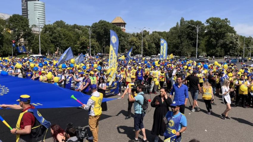 Federaţia Solidaritatea Sanitară a protestat la Bucureşti