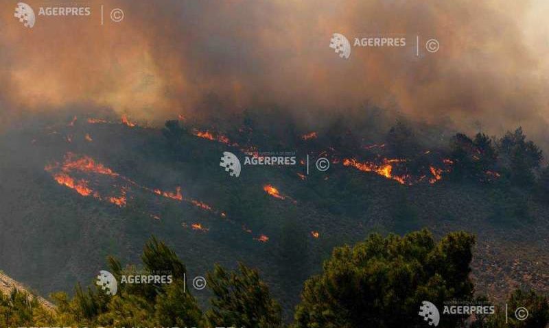 Un nou incendiu de vegetaţie a izbucnit în insula Rodos