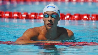 David Popovici, în finala probei de 200 m liber de la CM de Înot