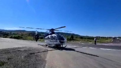 Acţiuni pentru siguranţa rutieră pe DN 6. Traficul rutier supravegheat din elicopter