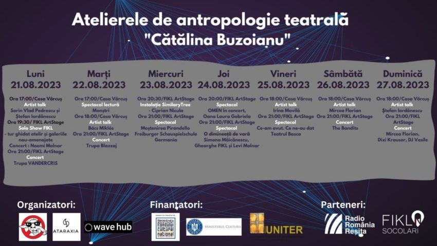 Începe prima ediție a Atelierelor de Antropologie Teatrală „Cătălina Buzoianu”!