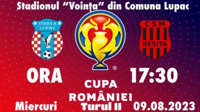 Voința Lupac-CSM Reșița, în turul II al Cupei României la fotbal