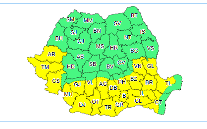 ANM – Val de căldură şi disconfort termic ridicat vineri în mai multe regiuni