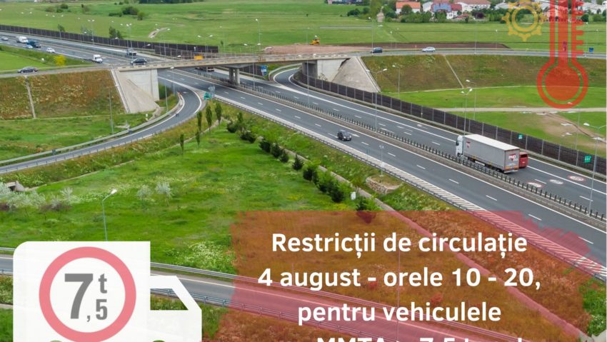 Canicula impune noi restricţii de trafic pentru autovehiculele de peste 7,5 tone