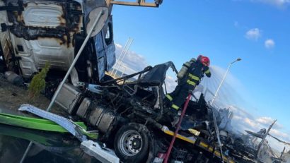 Accident la intrarea în benzinărie