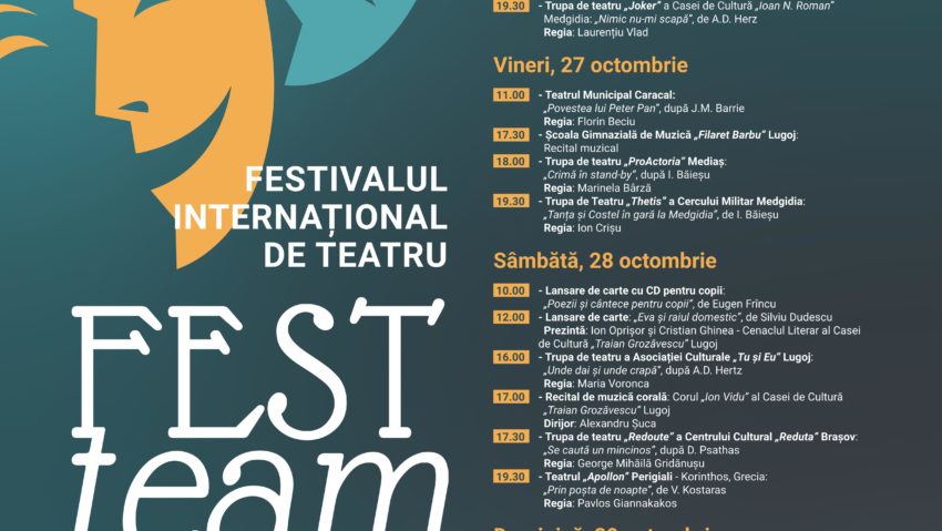 Festivalul Internațional de Teatru ,,FestteamArt” a ajuns la cea de a XV-a ediție