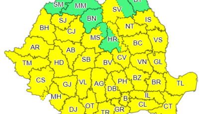 Cod Galben de vânt foarte puternic în aproape toată țara
