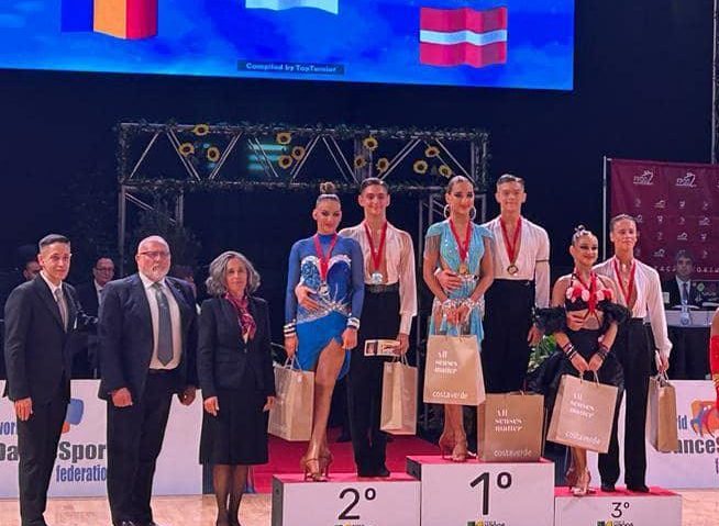 Mystic Reşiţa, din nou pe podiumul mondial! Marius Pădurean şi Adelina Stanciu se întorc cu argint din Portugalia