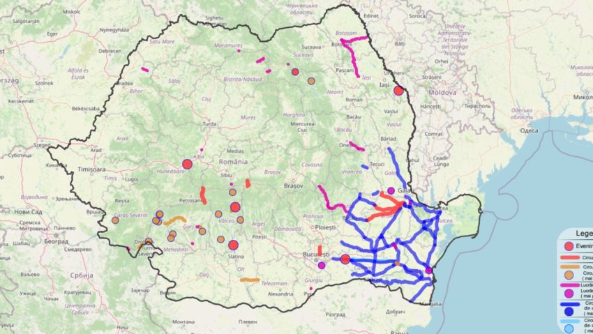 CNAIR pune la dispoziția șoferilor o hartă on line cu autostrăzile și drumurile naționale închise din cauza viscolului