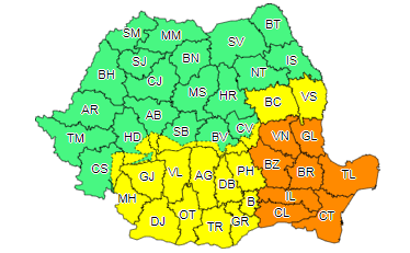 Vreme în răcire accentuată în aproape toată ţara în weekend