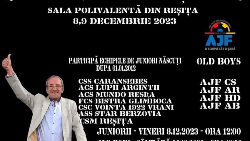 In memoriam, Marius Popescu. Echipe de copii şi de old-boys vor participa la evenimentul sportiv din Polivalenta reşiţeană