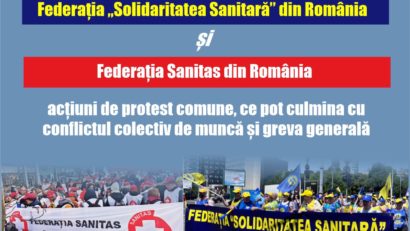 Sanitas şi Solidaritatea Sanitară îşi unesc forţele pentru un scop comun: creşterea salariilor în Sănătate