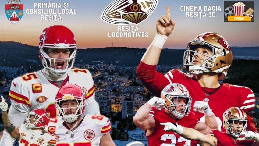 Noapte… americană la Cinema Dacia! Marea familie Reşiţa Locomotives s-a bucurat de Super Bowl şi a celebrat 10 ani de la înfiinţarea clubului