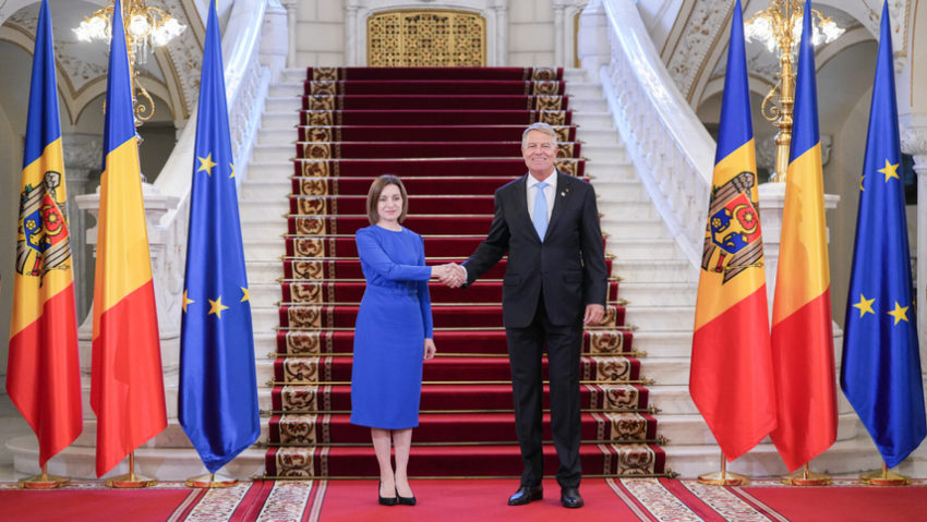 Klaus Iohannis o primeşte, marţi la Palatul Cotroceni, pe preşedinta Maia Sandu