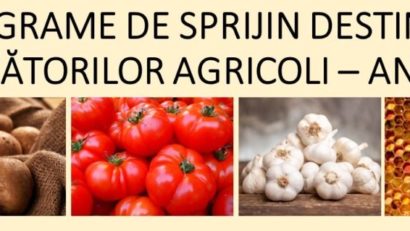 DAJ Caraş-Severin: Programele de sprijin destinate producătorilor agricoli cu termenele limită aferente depunerii cererilor