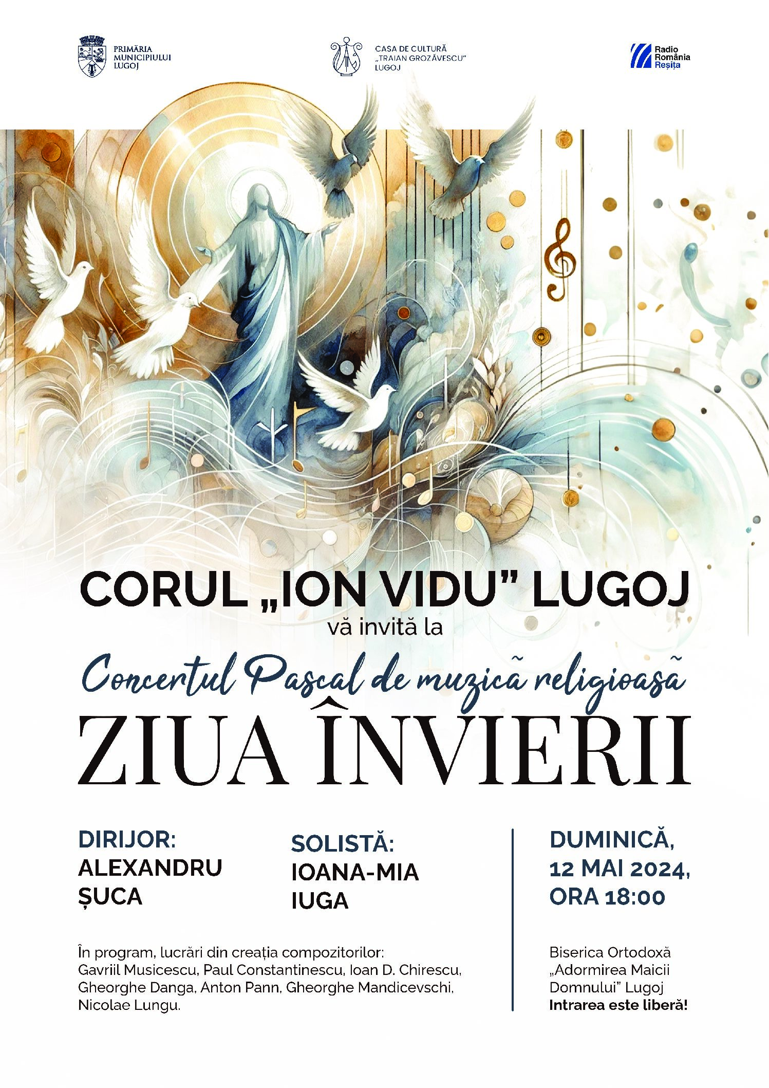 Corul „Ion Vidu” invită lugojenii la un concert pascal de excepție