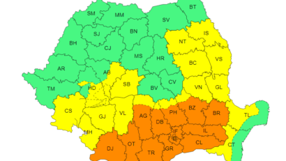 Cod Galben de caniculă în sudul și sud-vestul țării