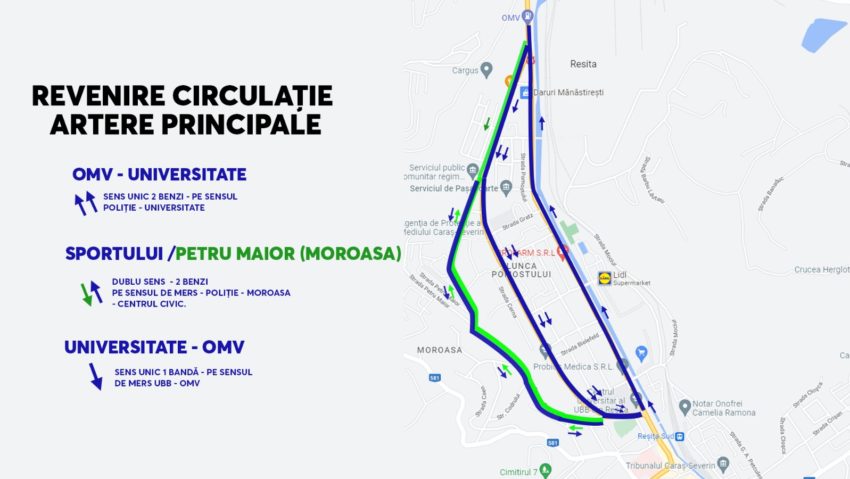 Atenție, șoferi! Harta traficului în Reșița se reconfigurează