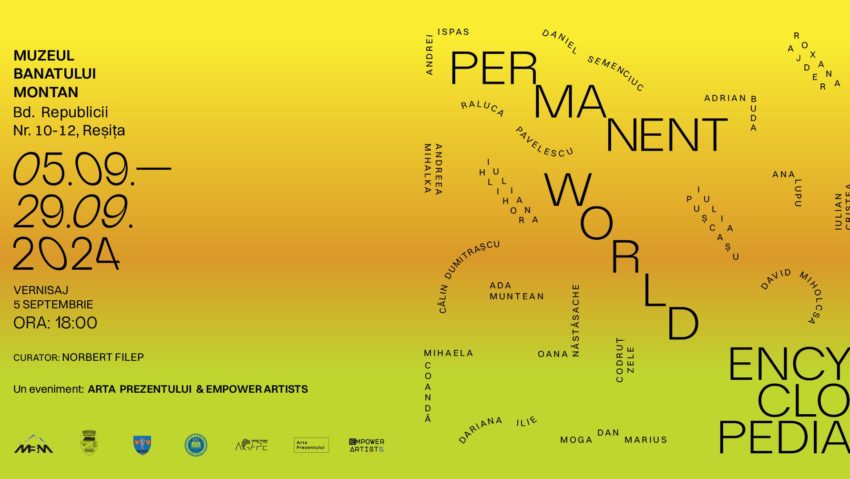 Prezentarea expoziției de artă „Permanent World Encyclopedia” – un succes la Reșița. Evenimentul include ateliere creative gratuite pentru copii