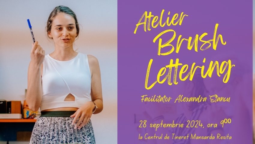 Atelier de brush lettering: o experiență creativă la Centrul Mansarda Reșița