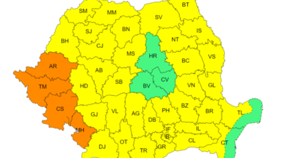 Cod portocaliu de caniculă, în cinci judeţe. Cod galben de temperaturi deosebit de ridicate, în aproape toată ţara
