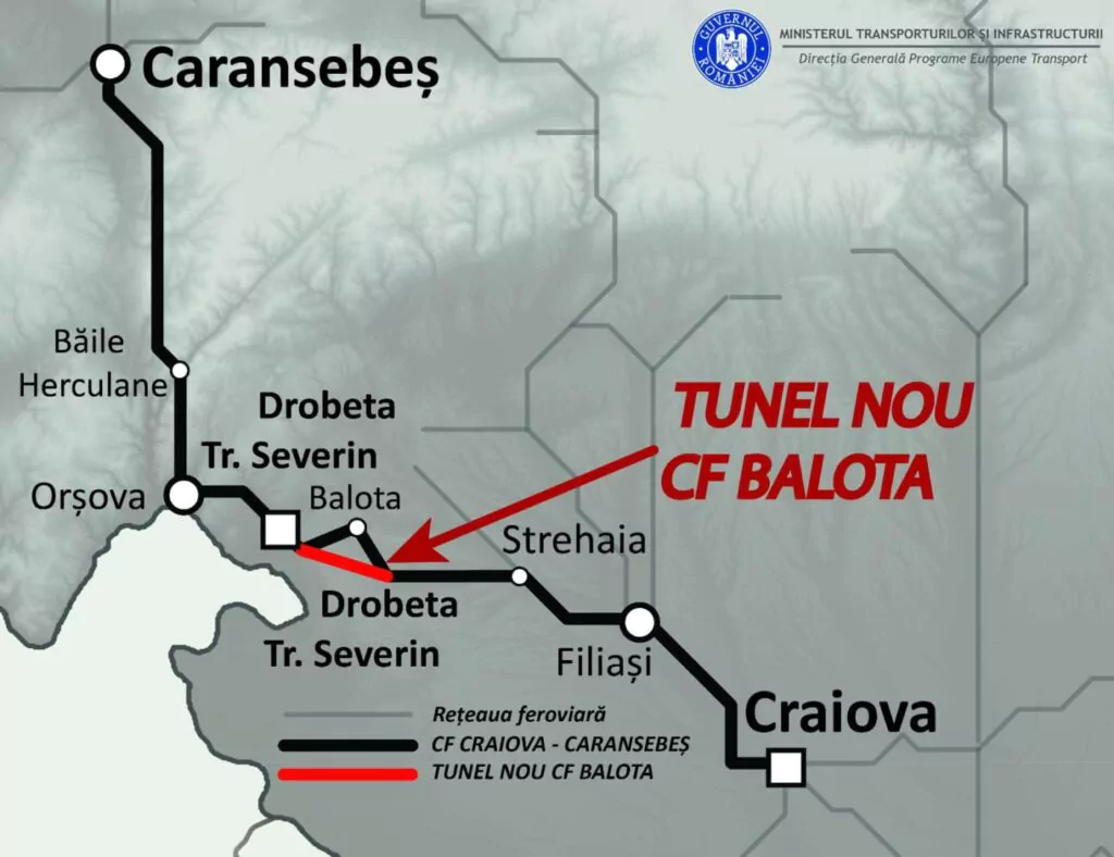 Linia de tren București – Timișoara: două oferte la licitația pentru modernizarea lotului cu tunelul Balota