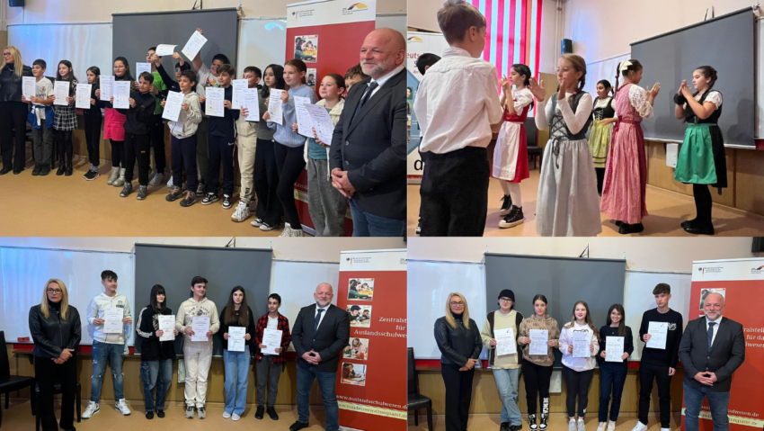 Elevi de la Colegiul Național „C.D. Loga” Caransebeș, premiați pentru excelență în limba germană