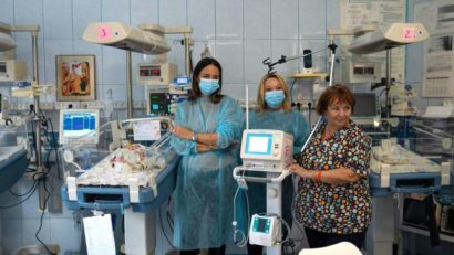 Timiș: Secția de neonatologie a Maternității Odobescu, dotată cu aparatură pentru prematuri de Organizația Salvați Copiii