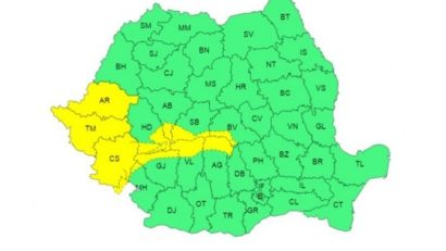 Meteorologii anunţă ploi în mai multe regiuni începând de joi până luni. Banat, sudul Crişanei, Carpaţii Meridionali, sub atenţionare cod galben de vânt până vineri seară