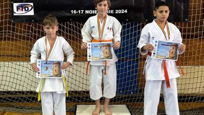 Reprezentanţii Palatului Copiilor din Reşiţa, de patru ori pe podium la Concursul Naţional Şcolar de karate