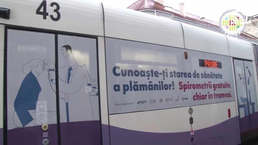 Spirometrii gratuite în tramvaiul dedicat sănătății plămânilor la Timişoara