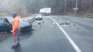 Accident pe DN 6: Trafic deviat şi o persoană rănită