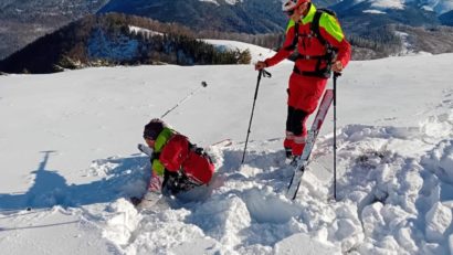 Muntele Mic: exercițiu în caz de avalanșă