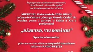 Spectacolul umanitar „Dăruind, vei dobândi” – Lecția de generozitate a Liceului „General Dragalina” din Oravița