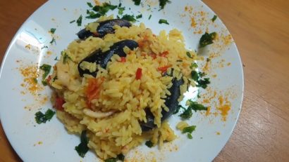 Pilaf cu fructe de mare